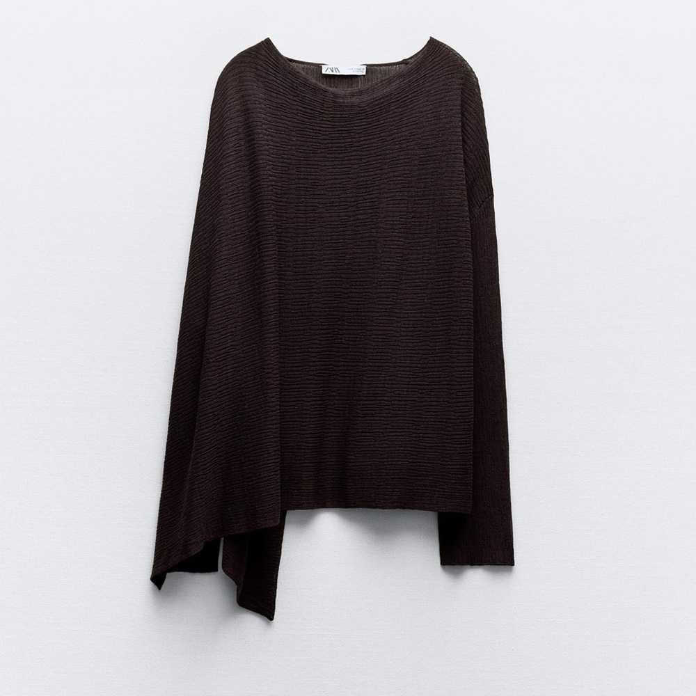 Zara Fine Knit Shawl Cardigan Size small